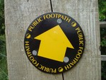 The brand new public footpath signs